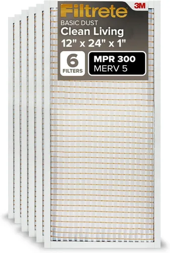 Vista 25 de Filtrete Filtro de aire de 10 x 20 x 1 pulgadas, MPR 300, MERV 5, plisado, 3 meses, 6 filtros para limpiar el aire del hogar, básico, para polvo, 1