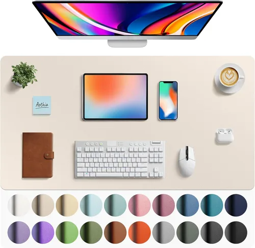 Vista 182 de Aothia - Protector de escritorio de cuero sintético grande, base antideslizante para mouse y superficie para escribir, impermeable, fácil de Agua