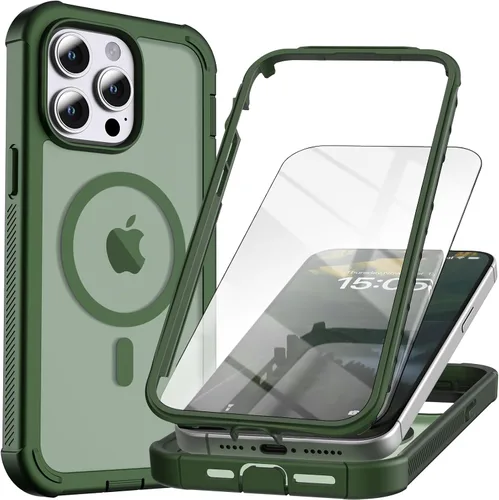 Vista 48 de Funda magnética para iPhone SE 3ª y 2ª [protector de pantalla] [compatible con MagSafe] [protección contra caídas de grado militar]