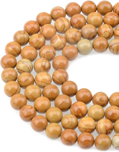 Vista 17 de Cuentas sueltas de 0.315 pulgadas/8mm de piedra natural redonda para hacer joyas con cordón elástico