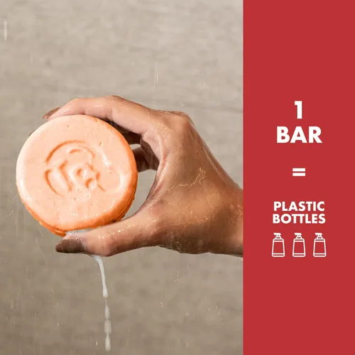 Vista 9 de Barra de champú con ácido hialurónico + extracto de tomate para cabello canoso, antienvejecimiento, restaura, fortalece y revive las hebras opacas