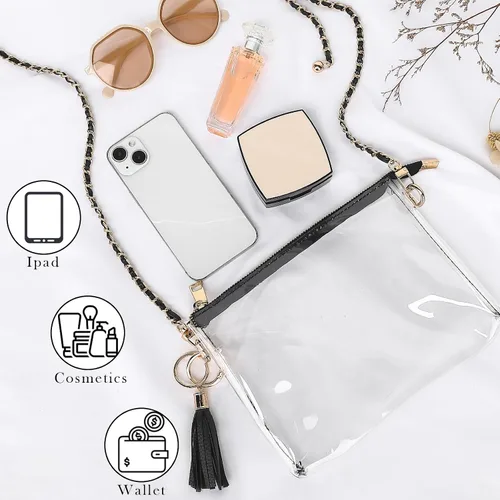 Vista 5 de YGR Bolso cruzado pequeño para mujer, aprobado por estadios, para conciertos, bailes, eventos deportivos, fiestas