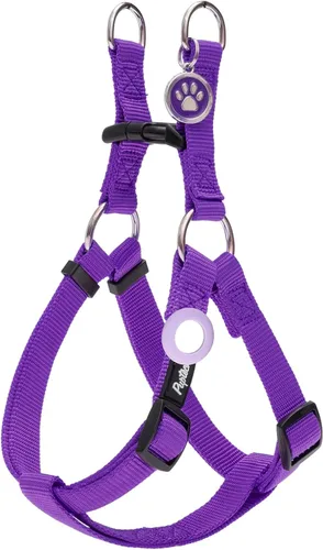 Vista 25 de Pupteck - Arnés para perros sin jalar, suave, ajustable, de nailon, talla básica, chaleco para cachorro, para caminar al aire libre con etiqueta