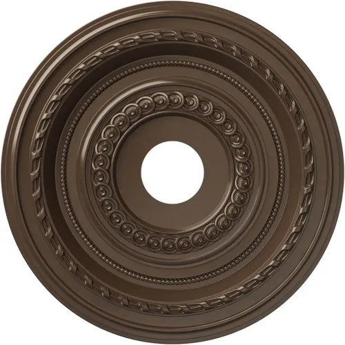 Vista 154 de Ekena Millwork CMP10CO Cole Medallón de techo de PVC termoformado (se adapta a toldos de hasta 4 1/4"), 10 "OD x 3 1/2" ID x 3/4" P