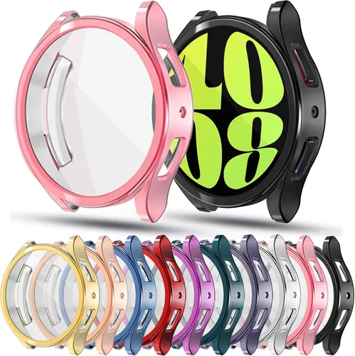 Vista 18 de RICHONE [Pack de 10 unidades] Compatible con Samsung Galaxy Watch FE 4/5 de 40 mm, funda protectora de pantalla de TPU suave con marco