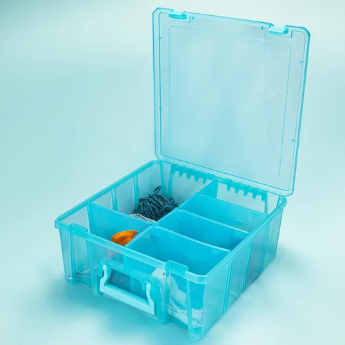 Vista 3 de ArtBin 6990AA Super Satchel Caja de almacenamiento de doble profundidad con 8 compartimentos extraíbles - Almacenamiento de arte con cierre