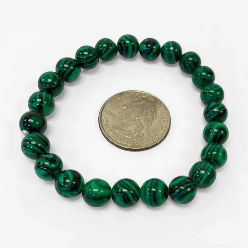 Vista 241 de Gem Avenue Handmade Round Bead Stretch Bracelet Unisex Natural Stone Beaded Jewelry for Men & Women, Elastic Wristband for Daily Wear