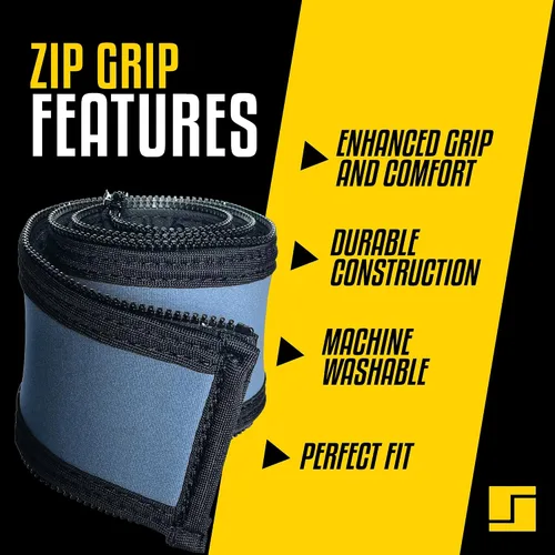Vista 2 de Stromberg Carlson AM-ZIP39B Lend-A-Hand Zip Grip – Cubierta de neopreno con cierre de nylon para mango de agarre de RV, pasamanos de escalera, barra