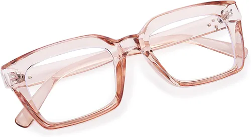 Vista 3 de COASION Gafas clásicas sin receta transparente para mujer, gafas de montura cuadrada gruesa