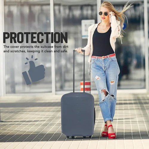 Vista 7 de Funda de equipaje de viaje I Protector de maleta aprobado por la TSA I Fundas de equipaje para maleta I Funda de maleta Bolsa I Protector