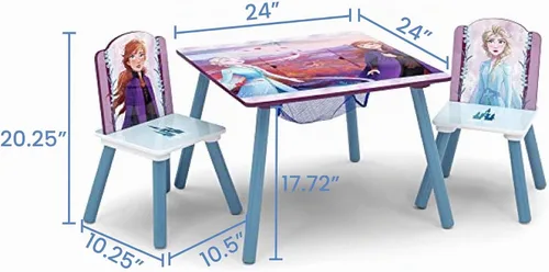 Vista 6 de Delta Children - Juego de mesa y sillas para niños con almacenamiento