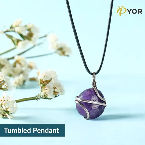 Vista 93 de PYOR Collar con colgante curativo de Reiki de cristal, gemas de buena suerte, prosperidad, riqueza, piedras preciosas naturales, collares de buena