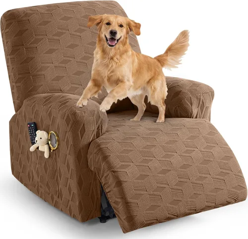 Vista 49 de TAOCOCO Funda para Reclinable de 3 Piezas, Fundas para Silla Reclinable, Funda Elástica de Jacquard para Silla Reclinable, Protector de Muebles