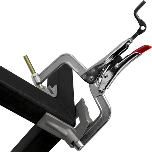 Vista 2 de Strong Hand Tools JointMaster, herramienta de sujeción de ángulo de 90 grados, profundidad de garganta: 3", capacidad máxima: 1-1/4", OAL: 8-1/2