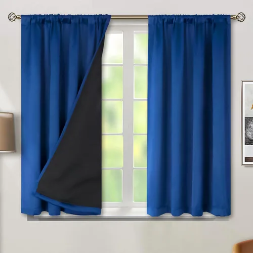 Vista 55 de BGment - Cortinas opacas para sala de estar de 63 pulgadas de largo, juego de 2 paneles, cortinas para oscurecer toda la habitación, cortinas