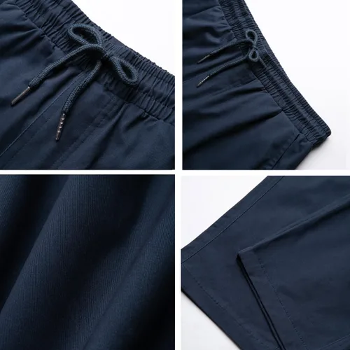 Vista 6 de WZIKAI Pantalones cargo para hombre, ajuste relajado, con cordón, pantalones deportivos para hombre, pantalones largos casuales de entrenamiento