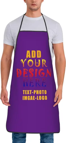 Vista 41 de Delantales personalizados para añadir nombre, logotipo, texto, foto, diseño de imagen, delantal de chef para grandes regalos