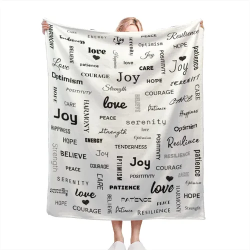 Vista 46 de Manta curativa, manta de regalo para mujeres y hombres, cálido regalo inspirador, manta de forro polar suave con energía positiva, comodidad, amor