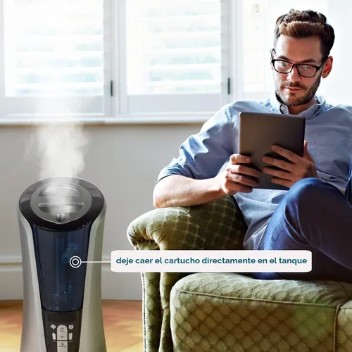 Vista 3 de HoMedics Cartucho de desmineralización para humidificadores ultrasónicos, paquete de 4 filtros de humidificador, filtra depósitos minerales