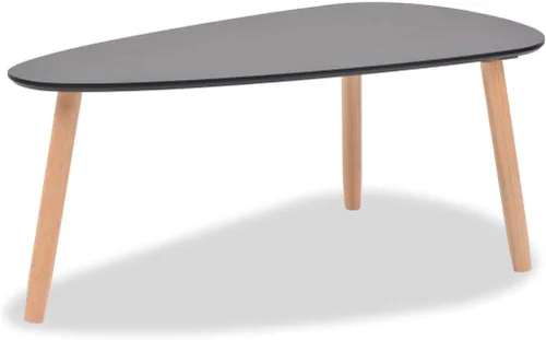 Vista 7 de Mesa auxiliar, mesa de centro y escritorio, mesa de centro de madera maciza adecuada para sala de estar, oficina, balcón, sala de estar familiar