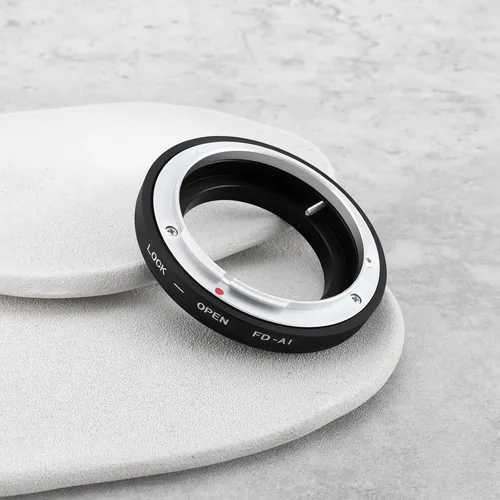 Vista 5 de Anillo adaptador FD-AI para cámara compatible con lente Canon FD a compatible con adaptador de montaje Nikon AI
