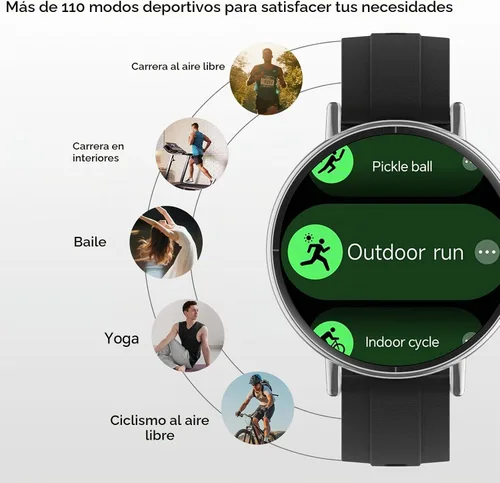 Vista 4 de Yoever Smart Watch for Men Women,1.57" 43mm HD Scree,BT Calling,2 Straps