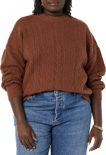 Vista 4 de Tienda Essentials Suéter de cuello redondo suave para mujer (disponible en tallas grandes)