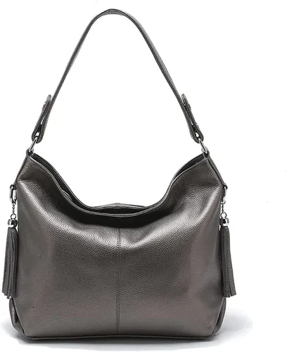 Vista 13 de Moda suave cuero genuino borla mujer bolso señoras hombro mensajero hobo bolso
