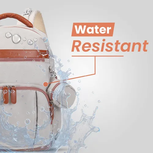 Vista 8 de Bolsa de pañales para bebé con cambiador, mochila impermeable para madres y papás, cambiador de pañales portátil, bolsas de pañales de gran