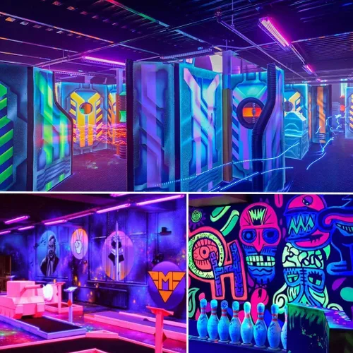 Vista 7 de Barra de luz negra, alimentada por USB de 1 pie, para decoración de Lámpara negra UV para tapiz fluorescente, pintura corporal, Halloween, Navidad