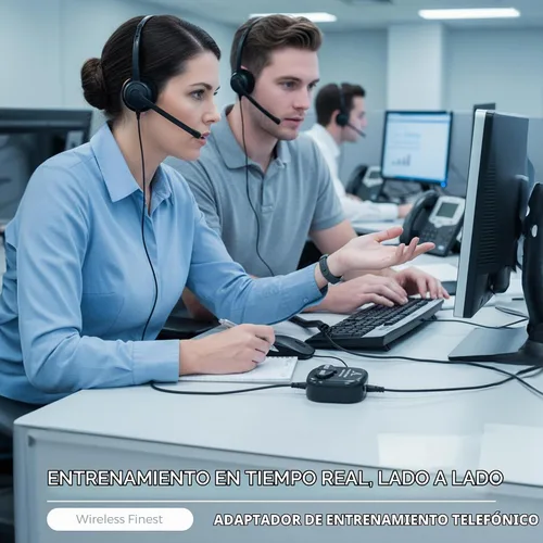 Vista 3 de Divisor en Y para entrenamiento telefónico con silenciador para Avaya y Nortel