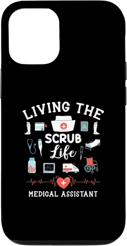 Vista 26 de Carcasa para iPhone 16 Living The Scrub Life Medical Assistant Nurse