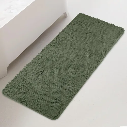 Vista 266 de Yeaban Alfombra de pasillo de baño de 24 x 72 pulgadas, antideslizante, alfombra de baño larga de felpilla gruesa, absorbente y lavable, alfombra