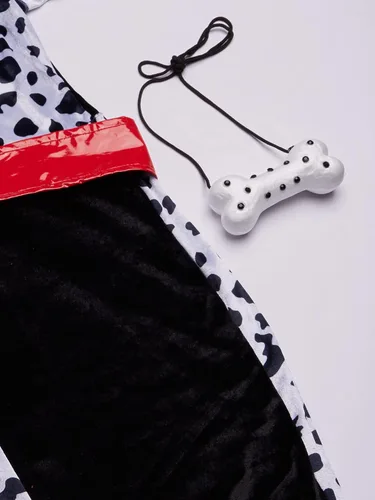 Vista 4 de Dreamgirl Disfraz Diva dálmata talla plus, para mujer