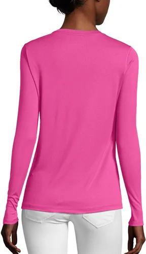 Vista 2 de Hanes Camiseta Sport Cool Dri Performance para mujer, manga corta o larga