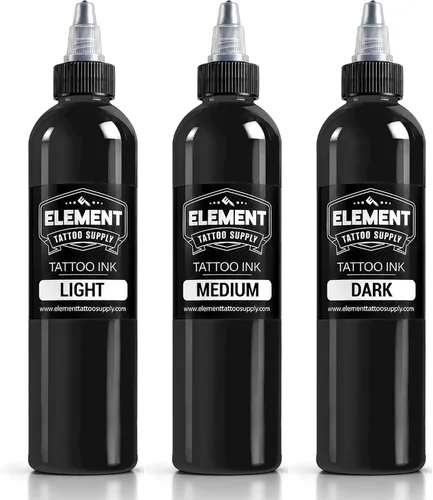 Vista 45 de Element Tattoo Supply - Tinta negra para tatuaje, 8 onzas, tinta negra Negro