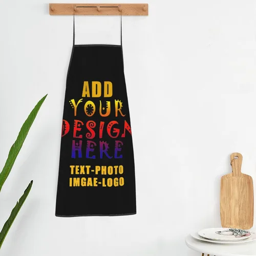 Vista 5 de Delantal personalizado personalizado para mujeres y hombres, delantales de cocina para cocinero, nombre personalizado, texto, logotipo, imagen