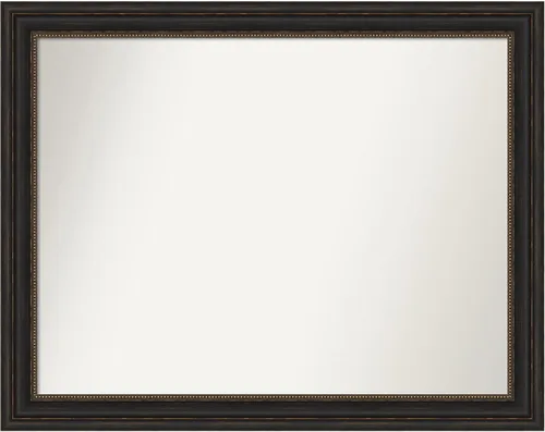 Vista 1108 de Amanti Art Espejo de pared personalizado no biselado (25 x 25 pulgadas), marco de bronce acentuado, varios tamaños personalizados, espejo de baño