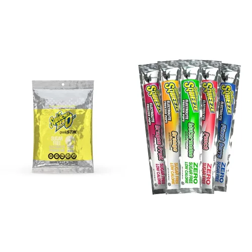 Vista 11 de Bebida en polvo Qwik Stik de Sqwincher, con electrolitos y sin azúcar (contiene 50 unidades), cítrico (Cool Citrus), 50 Zero sugar electrolyte