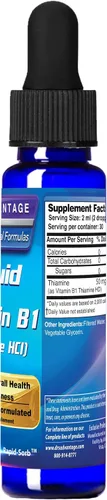 Vista 2 de Dr's Advantage Gotero líquido de vitamina B1 de 2 onzas, suplemento de tiamina B1 para apoyo energético, vitaminas B1 esenciales, promueve