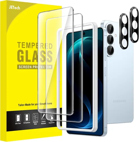 Vista 10 de JETech - Protector de pantalla para Samsung Galaxy S20 FE de 6.5 pulgadas con protector de lente de cámara, película de vidrio templado, compatible