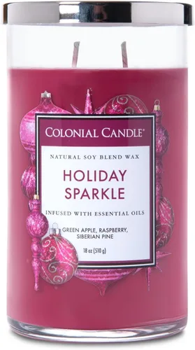 Vista 27 de Colonial Candle - Vela perfumada de frasco con aroma a agua de coco, colección clásica de cilindros, 2 mechas, azul, 19 onzas - hasta 120 horas