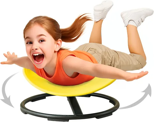 Vista 22 de Silla giratoria sensorial para niños autistas, juguete para sentarse y girar a partir de 3 años