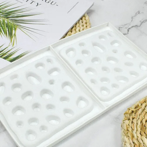 Vista 4 de mostsom Molde de silicona geométrico cuadrado para magdalenas, moldes de silicona antiadherentes para hornear pasteles de muffin, magdalenas