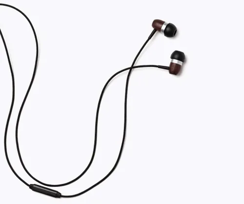 Vista 4 de Symphonized Auriculares de madera premium con cable (conector de 0.138 in) Sonido de graves profundos, sonido 3D, control de volumen de micrófono