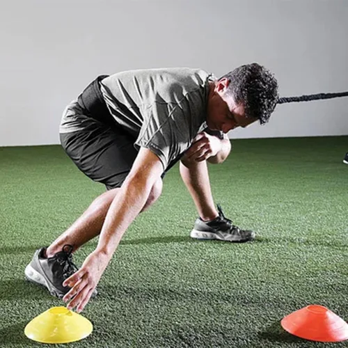 Vista 6 de Paquete de 25/50 conos de disco para deportes, conos de entrenamiento de agilidad para fútbol, fútbol, baloncesto, entrenamiento, equipo de práctica