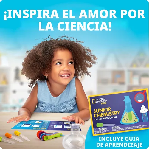 Vista 6 de National Geographic Junior Chemistry Set - Kit completo de laboratorio de aprendizaje temprano con 50 experimentos científicos para niños y más