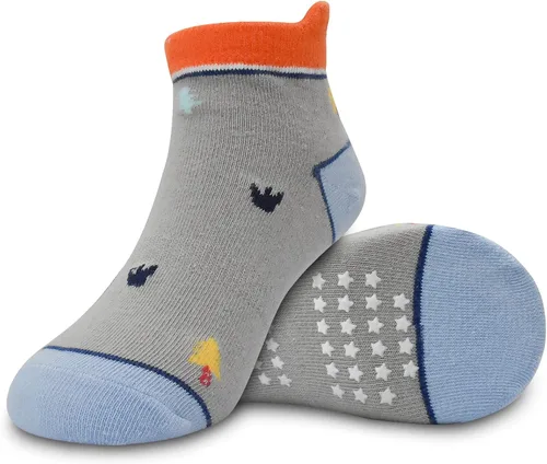 Vista 5 de ELUTONG Kids Non Slip Socks Grip Ankle Sticky Toddler Socks 12 Pairs for 1-33-55-7 Years Old Boys Girls Infant Baby