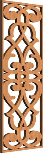 Vista 128 de 9 3/8"W x 24 3/8"H x 1/4"T Bellaire Decorativos Paneles de pared de madera calado, abedul