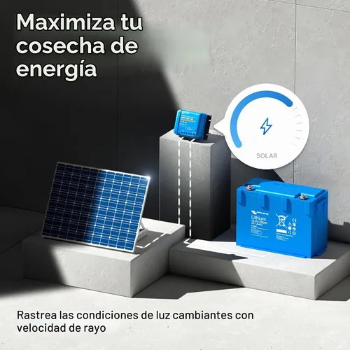 Vista 4 de Victron Energy BlueSolar MPPT Controlador de carga solar - Controladores de carga para paneles solares - 100V, 20 amperios, 48 voltios